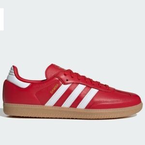 adidas Samba Red White Gum Athletic Shoes